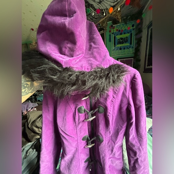 Tripp NYC Purple Velvet Coat - Picture 5 of 11